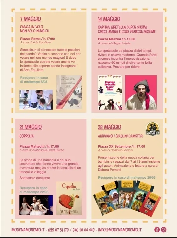 EVENTI DE “I MERCOLEDI’ DI MAGGIO”