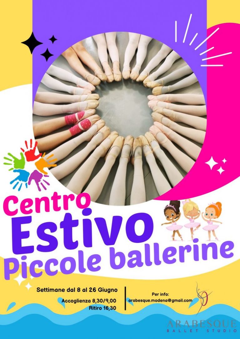 Centro estivo danza rivolto a bambini e ragazzi presso Scuola danza Arabesque Ballet Studio Modena