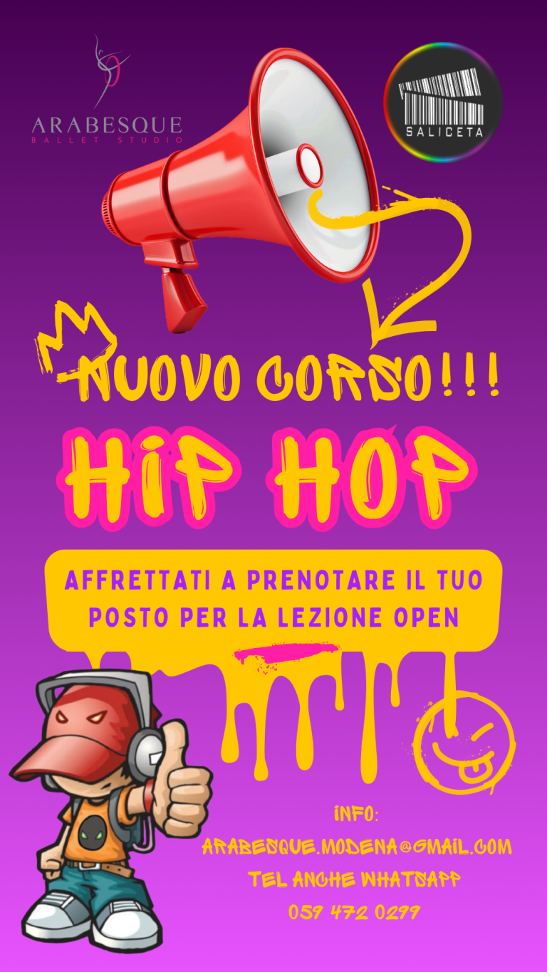 Corso danza Hip Hop presso la polisportiva Saliceta San Giuliano